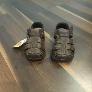 Smartfit boys/toddler brown leather sandals,
